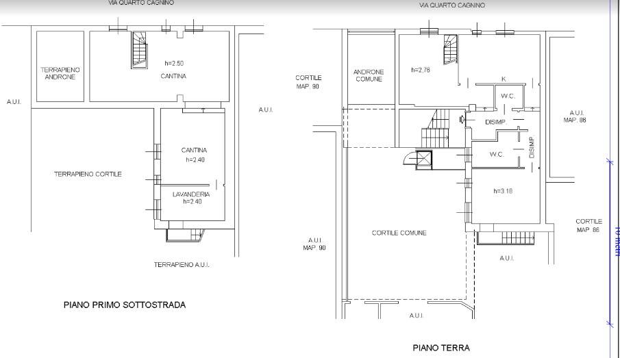 Planimetria piano T quarto cagnino