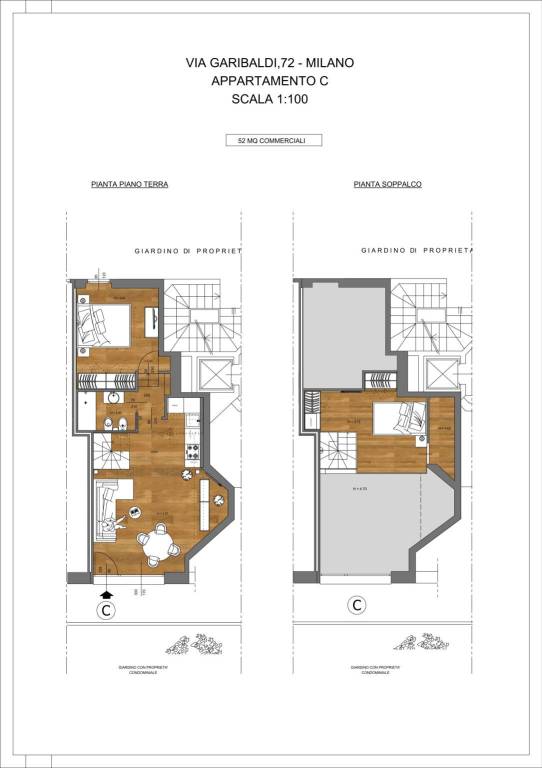 CORSO GARIBALDI,72 PIANTA PIANO TERRA E SOPPALCO C