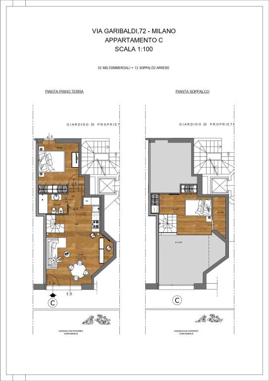 CORSO GARIBALDI,72 PIANTA PIANO TERRA E SOPPALCO C