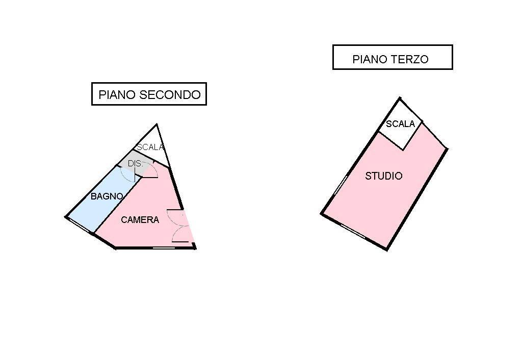 Planimetria piano secondo e terzo