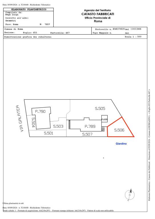 Elab plan via Galatea 68 con giardino 1