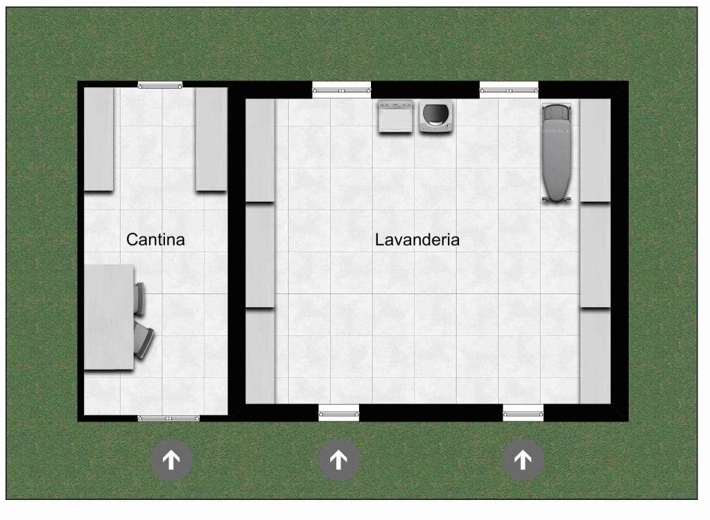 z4 S.Cristoforo - planimetria arredata - cantina:l