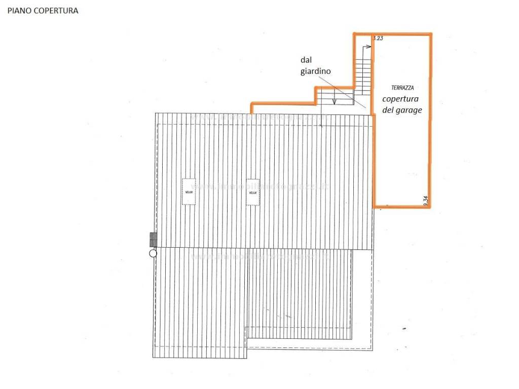 Piano Copertura (terrazza sul garage)