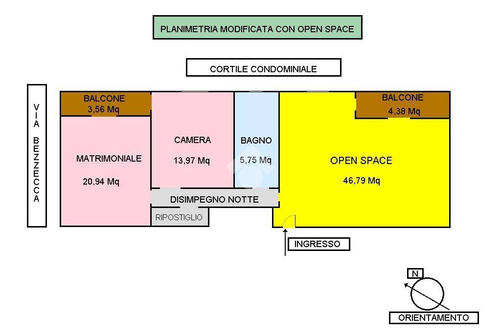 PLANIMETRIA MODIFICATA CON OPEN SPACE