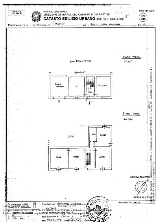 Planimetria Lanuvio F. 15 Part. 42 Sub. 1 1