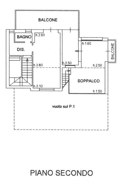 PLANIMETRIA PIANO SECONDO CASA 1