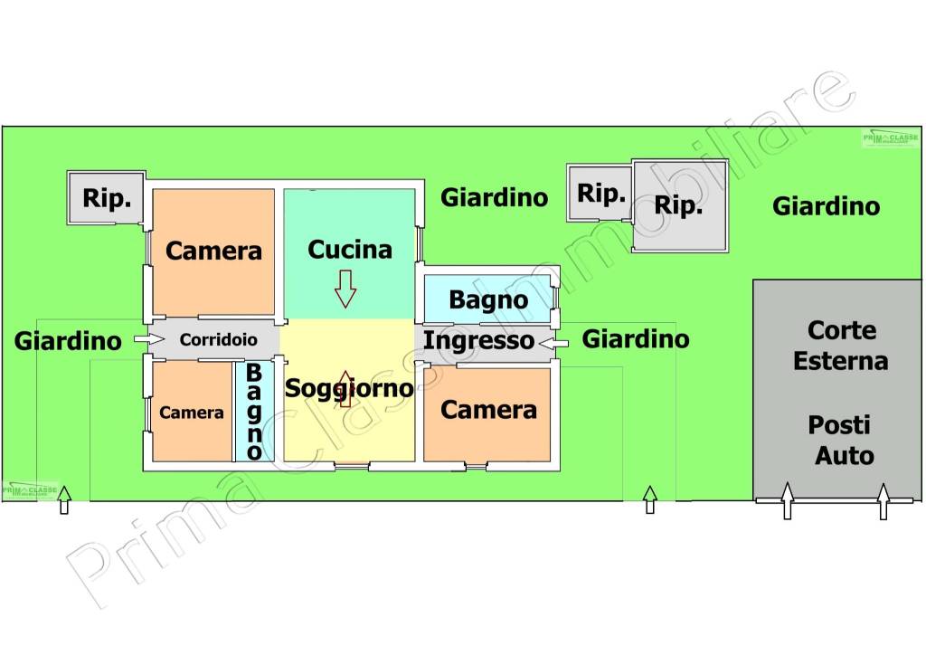 PLANIMETRIA VILLA RASPA 155 - SOGGIORNO