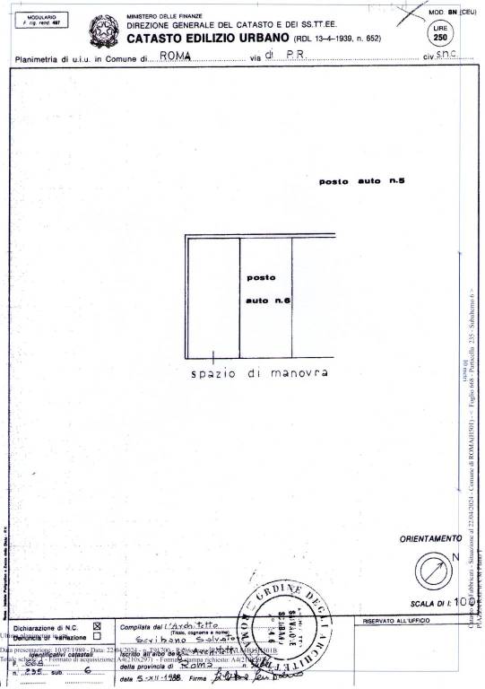 PLAN.POSTO AUTO PONTE DI NONA