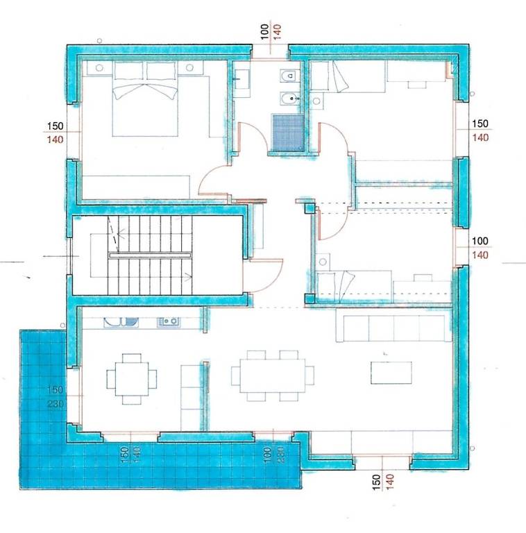 quadrilocale di progetto