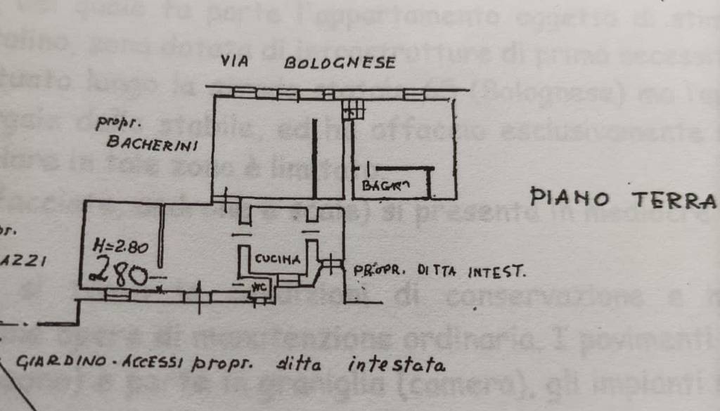 planim. 3 vani Pratolino