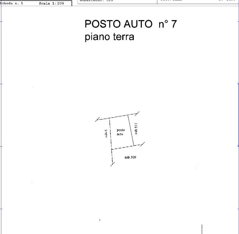 PLANIMETRIA DI POSTO AUTO