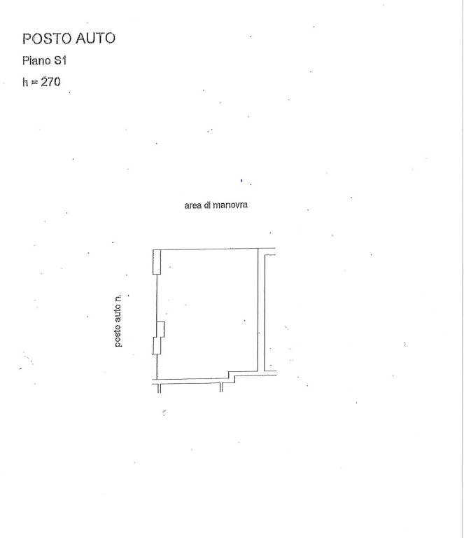 Posto auto coperto - piano S1