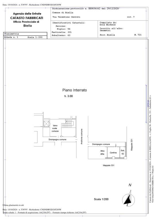 COMUNE BIELLA FGL 56 PART 331 SUB 63 1