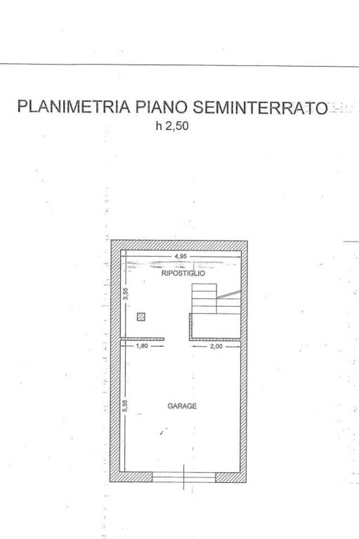 Piantina piano seminterrato