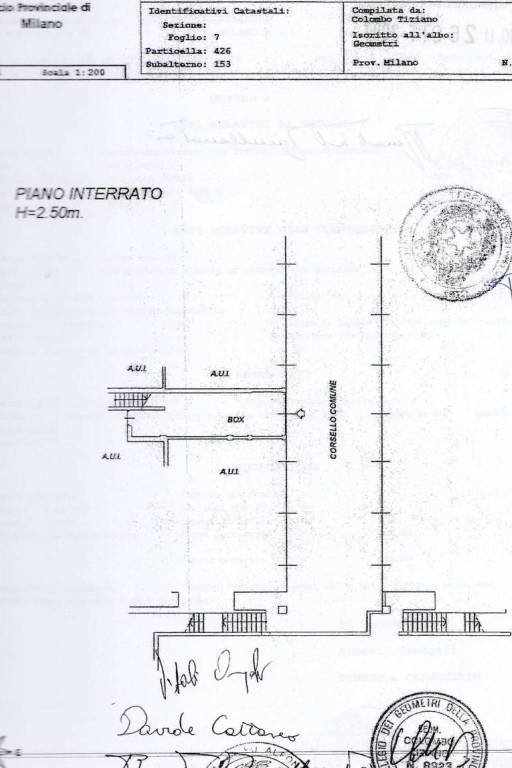 scheda catastale box annesso casa Mezzago 1