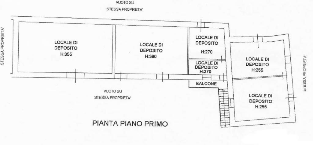 Planimetria piano primo cascina