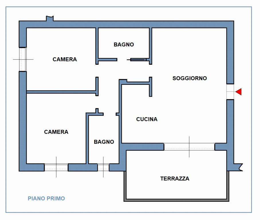 APPARTAMENTO A5 - TRILOCALE - P1 - colore + scritt