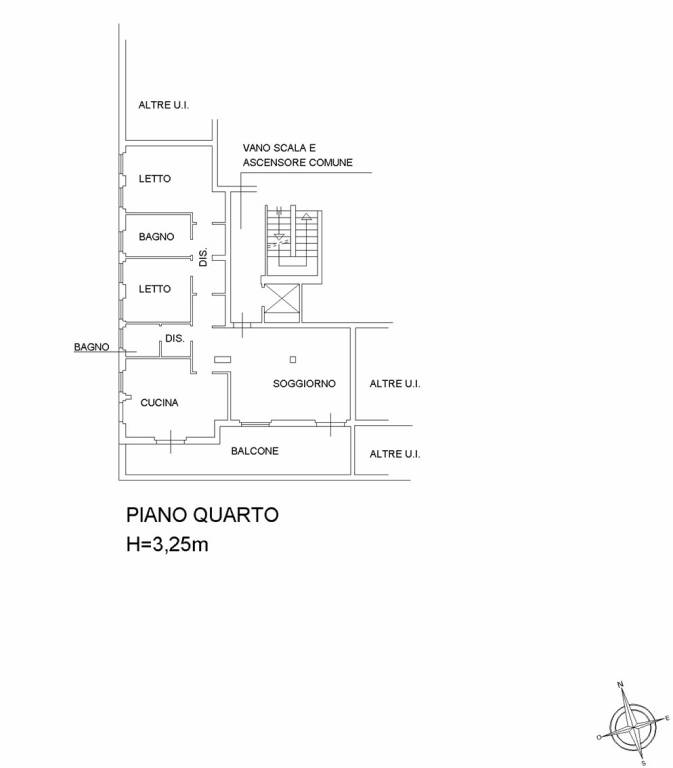 PLANIMETRIA ATTICO REGGIO EMILIA ESPOSIZIONE