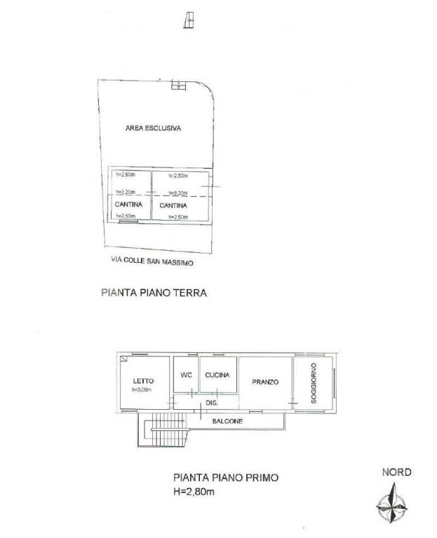 planimetria piano terra e piano primo 