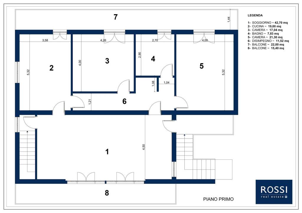 Planimetria architettonica Piano Primo