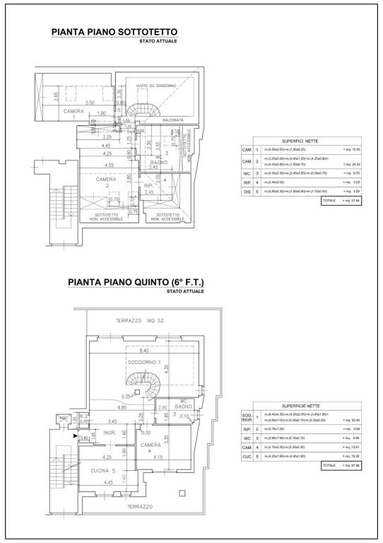 Planimetria STATO ATTUALE con Superfici 1