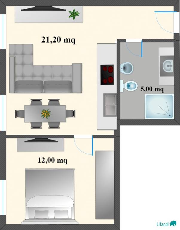 2 zimmer  bilocale  bolzano sparkasse  plan