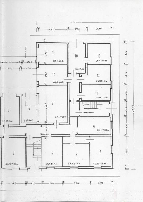 planimetria cantina + garage Imola