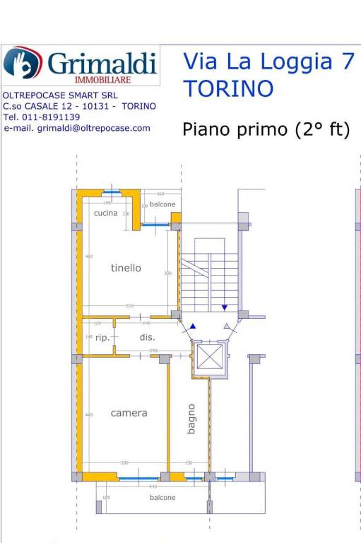 Planimetria quotata e Mq comm.li sc 1-100 1