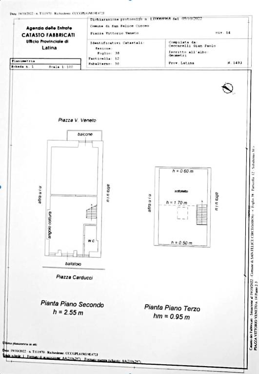 Planimetria 2 piano  Paese San Felice-Rossella