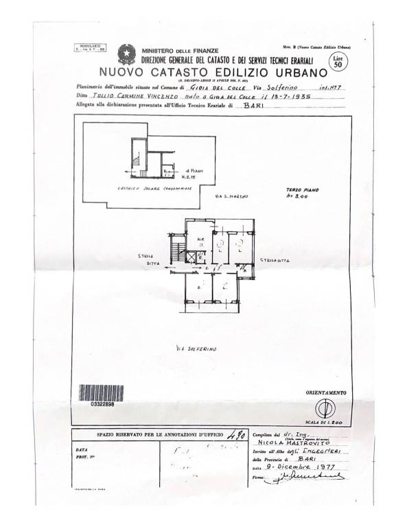 Planimetria Via Solferino 1