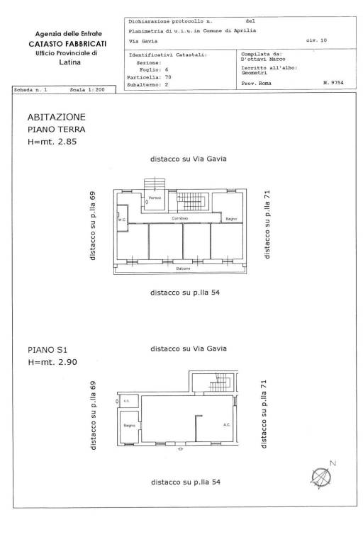 Planimetria Via Gavia 10