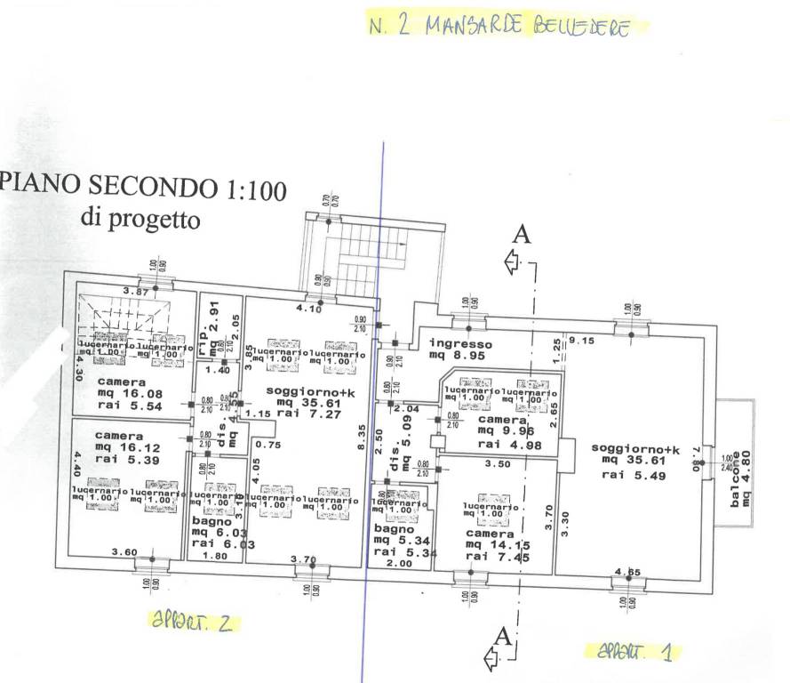 planimetrie mansarde (appartamento 1 e 2) copy-3