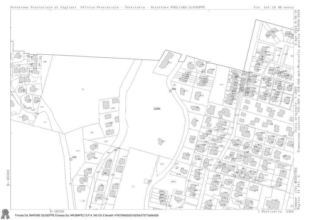 estratto di mappa muravera 1