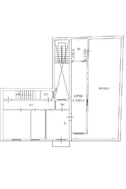 Planimetria appartamento 2° piano