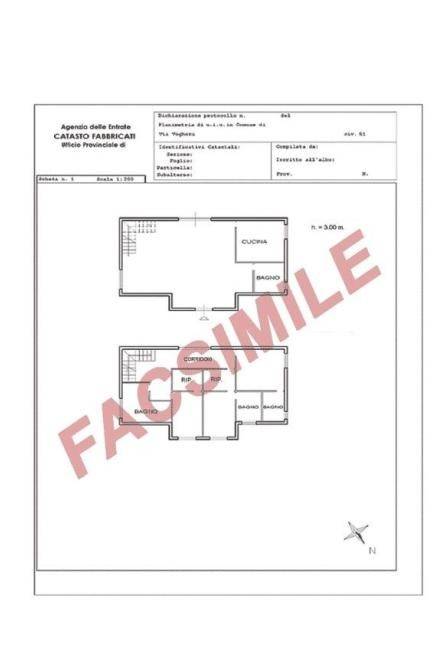 Plan facsimile su due piani