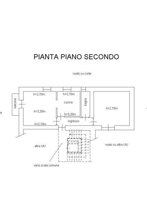 Planimetria piano secondo