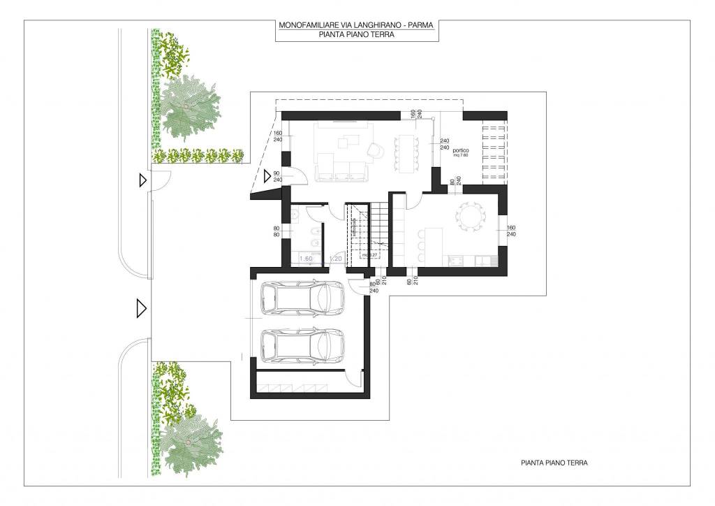 1_progetto monofamiliare_pianta piano terra