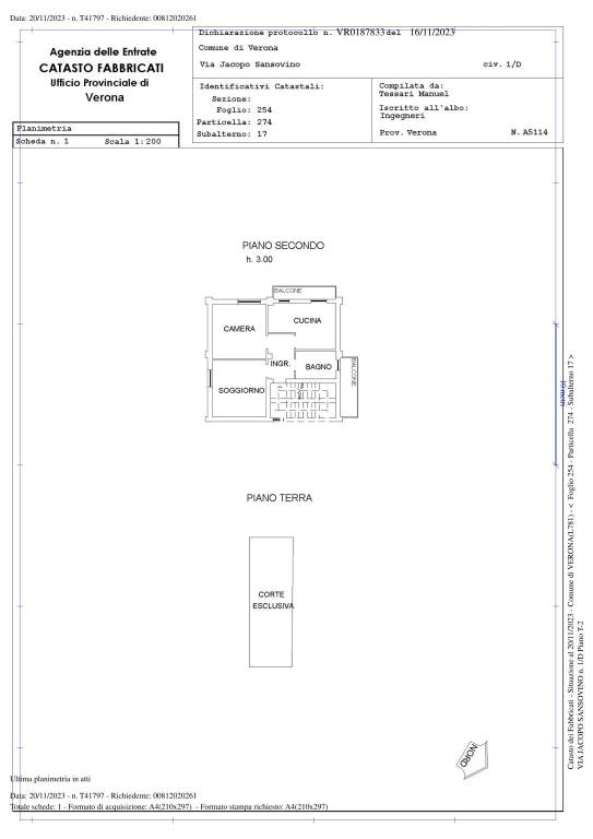 Planimetria appartamento ed area esterna 1