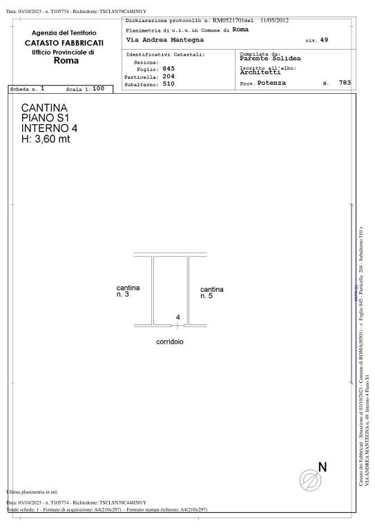 COMUNE ROMA FGL 845 PART 204 SUB 510  1049 B07 can