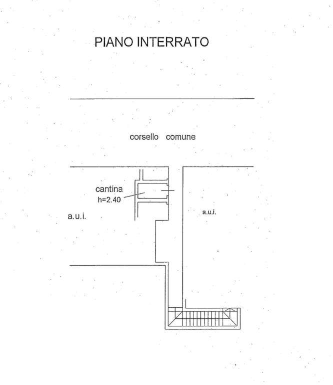 Piano interrato cantina