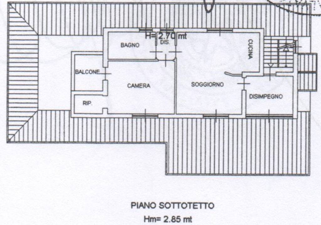 PLANIMETRIA SOTTOTETTO