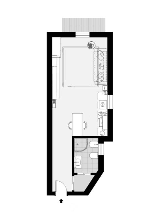 PLANIMETRIA ARREDATA MONOLOCALE  1