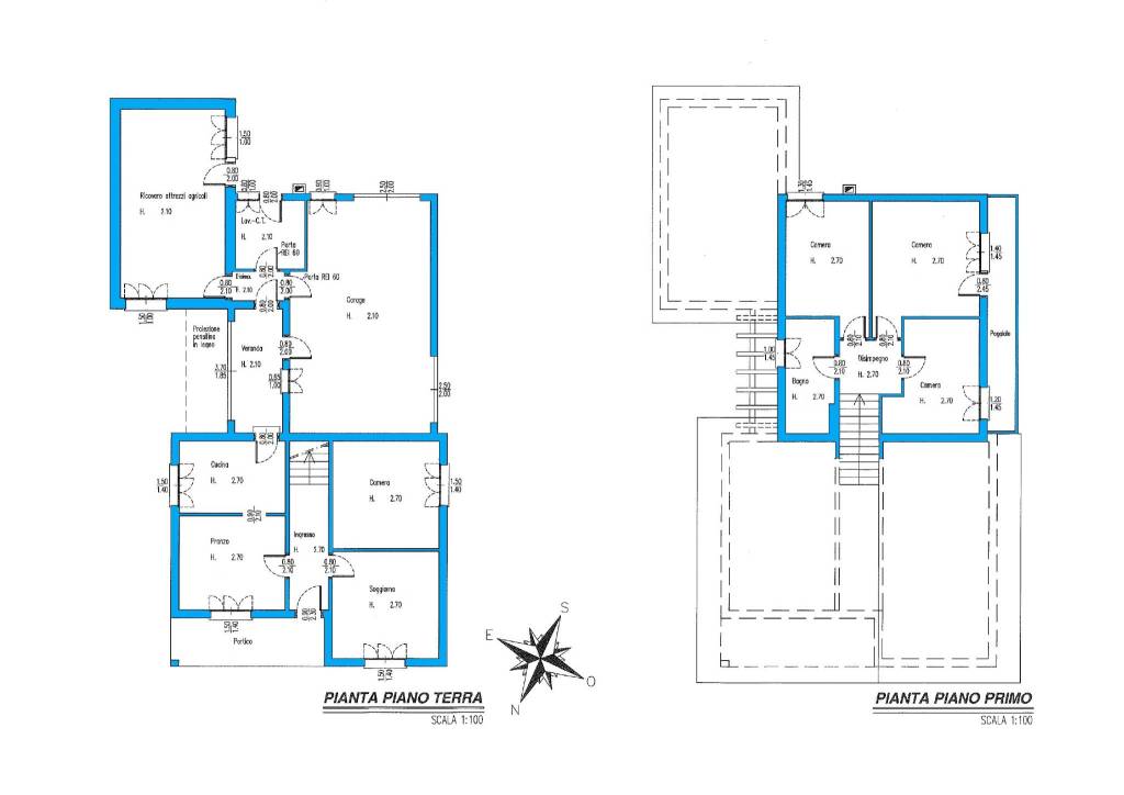 PLANIMETRIA PIANO TERRA E PRIMO