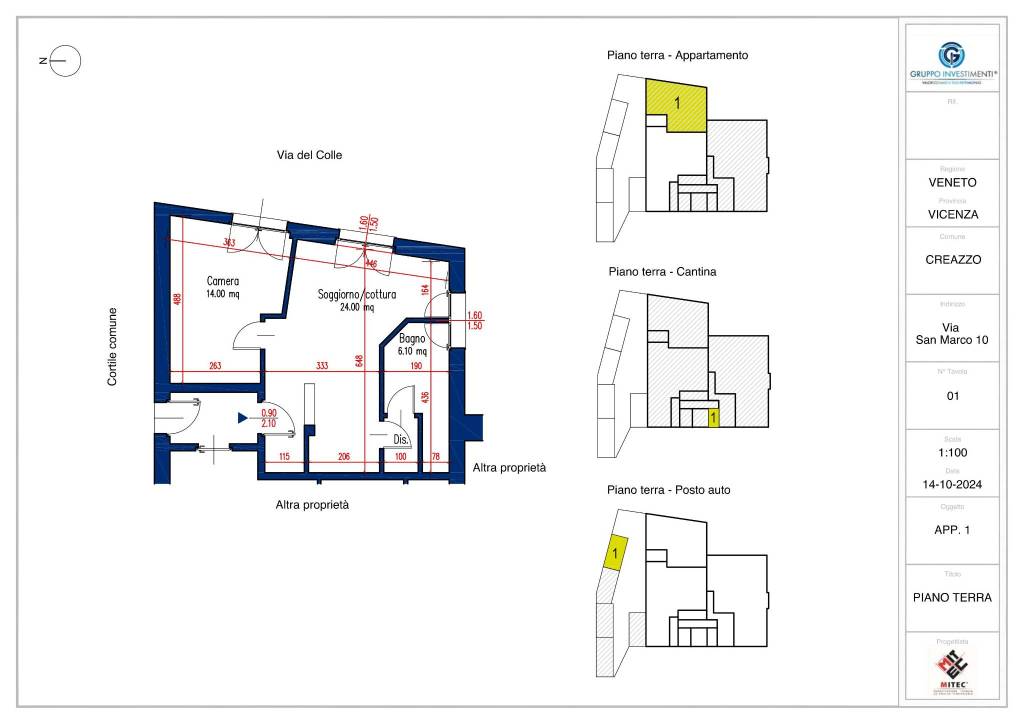 TAV. 1 - APP.1 - DIMENSIONI LOCALI 1