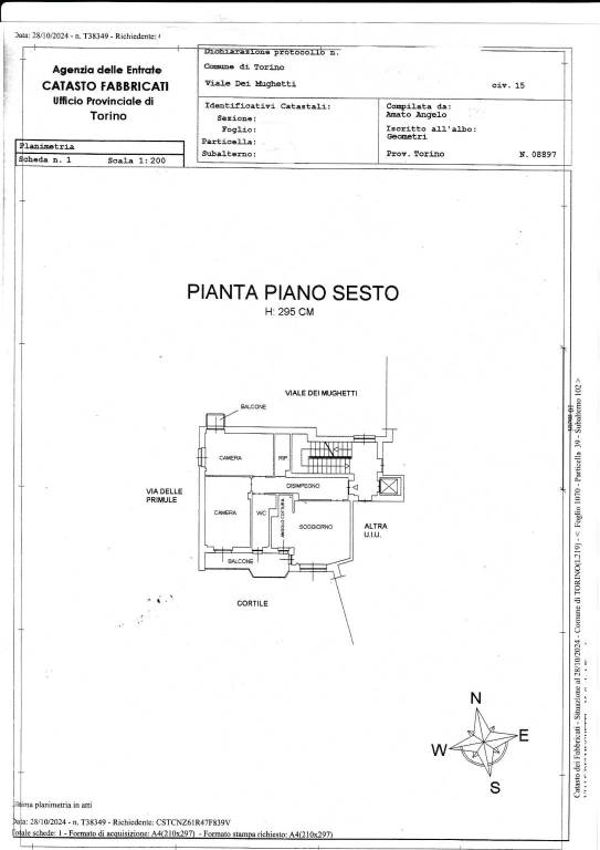 planimetrie VIALE DEI MUGHETTI 1