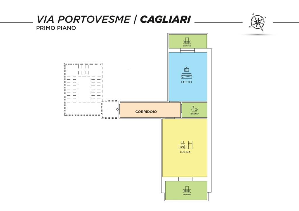 Planimetria ridisegnata via Portovesme bivano