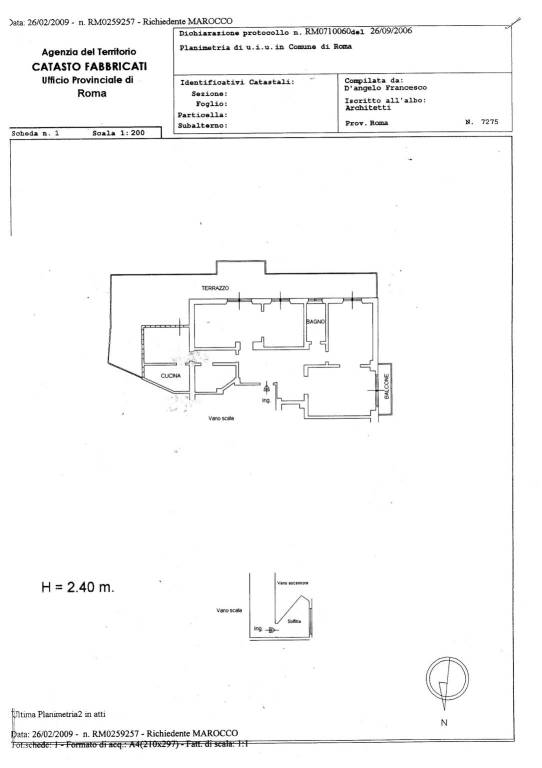 PIANTINA CATASTALE PIANO 5 VECCHIA 1