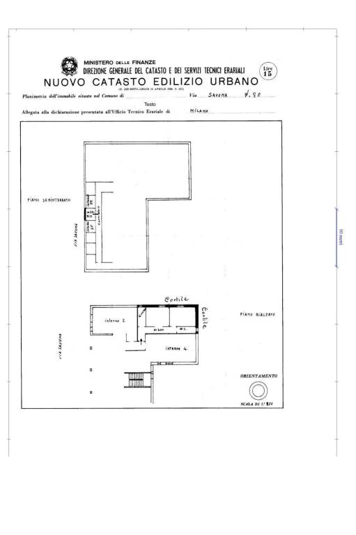 Planimetria comm Via Savona 90 1