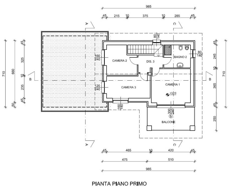 Planimetria piano primo