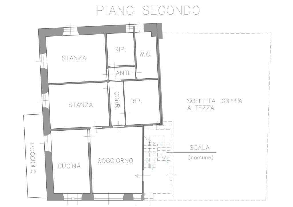 PIANTA APPARTAMENTO E SOFFITTA DOPPIA